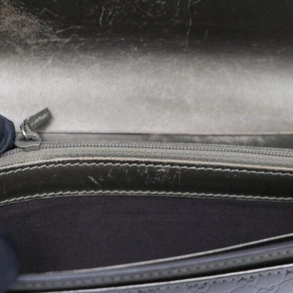 Gucci Metallic Grey Microguccissima Patent Leather Continental Wallet - Picture 10 of 16